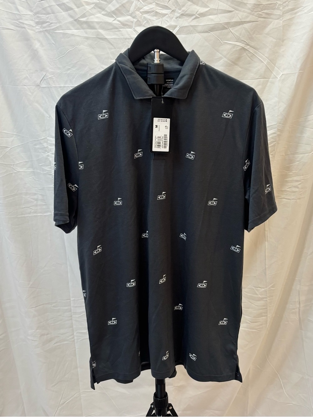 Oakley Golf Flag Hydrolix Polo Shirt Gray Size Medium NWT